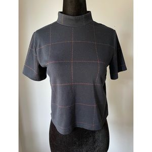 Twik Plaid Turtleneck Short Sleeve (S)